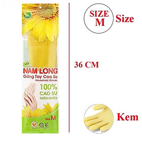 Mua Găng tay cao su size M - 35cm 100% Cao Su Thiên Nhiên AN TOÀN thích hợp trong các công việc gia dụng  chế biến thức ăn  rửa chén bát  giặt giũ  dọn dẹp vệ sinh  làm vườn 