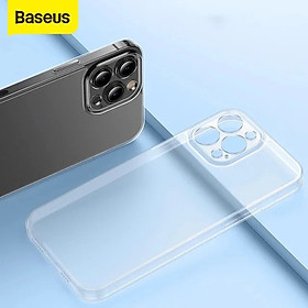 Ốp lưng cường lực nhám viền dẻo chống sốc Baseus Frosted Glass Protective Case dùng cho iPhone 13 - hàng chính hãng