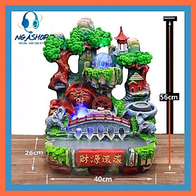 Mua Thác nước phong thuỷ để bàn và đài phun nước  Cầu vòm 5 lỗ tiểu cảnh hòn non bộ sáng tạo bánh xe phong thuỷ cỡ lớn 40