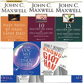 Bộ Sách Về Phát Triển Bản Thân Của John Maxwell Được Bán Chạy Nhất Hoa Kỳ (Gồm 5 cuốn: Phát Triển Kỹ Năng Lãnh Đạo + 10 Nguyên Tắc Vàng Để Sống Không Hối Tiếc + 15 Nguyên Tắc Vàng Về Phát Triển Bản Thân + Dám Ước Mơ, Biết Thực Hiện + Không Giới Hạn) Quà Tặng Sổ Tay Giá Trị (Khổ A5 Dày 200 Trang)