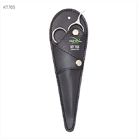Kéo cắt tóc Kềm Nghĩa KT703 Lưỡi ngắn kèm bao da