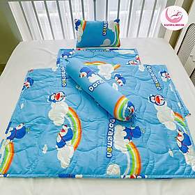 Combo Bộ chăn gối nệm cho bé Katina House, vải cotton satin hàn quốc đẹp, mềm mát, thấm hút tốt