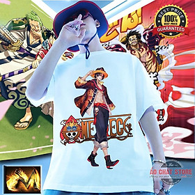  Áo Tay Lỡ Unisex Monkey Luffy Mũ Rơm Thư Pháp Cao Cấp | Áo Form Rộng One Piece Tshirt UN12