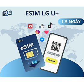 eSIM du lịch Hàn Quốc -  Dữ liệu không giới hạn  – 1/2/3/4/5 Ngày
