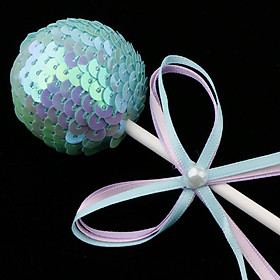 Birthday Party Cake Decoration Colour Sequined Ball Topper Sticks