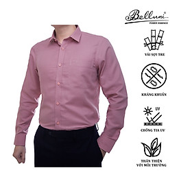 Áo sơ mi nam dài tay cao cấp BELLUNI sợi tre màu trơn basic sang trọng tinh tế - ABD.BP.BE.158.R6