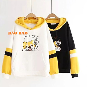 Áo nỉ hoodie nam nữ form rộng hàn quốc in hình cún con cute Bảo Bảo Mart
