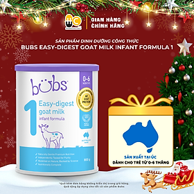 Sản phẩm dinh dưỡng công thức Bubs Easy-digest Goat Milk Infant Formula 1 (0–6 tháng)