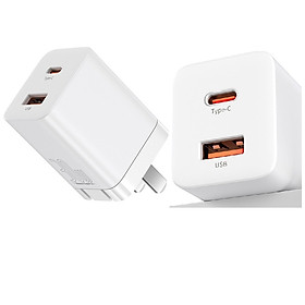 Cốc sạc 30W 2 cổng U+C chân xếp Baseus Super Si Pro CCSUPP-D01_ Hàng chính hãng