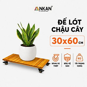 Kệ Gỗ Di Động ANKAN - Chịu Lực 120Kg, Di Chuyển Dễ Dàng, Thích Hợp Chậu Cây Và Trang Trí Nhà Cửa