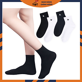 Tất Vớ  Trắng Đen Thể Thao Cổ Ngắn, Cổ Trung, Cổ Cao Nam Nữ Vải Dệt Kim HBH