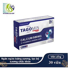 Viên uống hỗ trợ ngăn ngừa loãng xương TAGOMIN Bonecare - Hỗ trợ bổ sung canxi hàm lượng cao giúp ngăn ngừa loãng xương, tạo khung xương chắc khỏe [Hộp 30 viên] - Nhà máy liên doanh với Medinej-USA và đạt chuẩn GMP-WHO