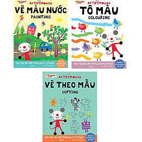 Sách - Combo 3 Cuốn Artymouse Vẽ Theo Mẫu, Vẽ Màu Nước, Tô Màu