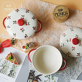 Nồi gốm có nắp Chery đỏ