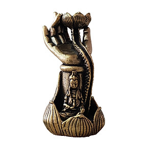 Mua Thác khói trầm hương - bằng Đồng - Thác Khói Quan Âm - Phù hợp để bàn làm việc - Cao 7cm - Dùng cho nhang nụ