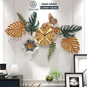 Mua Đồng hồ treo tường nghệ thuật SENCOM thiết kế phong cách Bắc Âu decor trang trí nhà cửa mã 2236