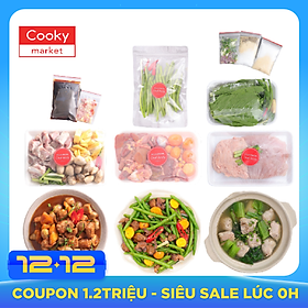 Combo Đãi Tiệc Phủ Phê (Canh Cá Thác Lác Cải Bẹ Xanh - Sườn Non Kho Thơm Nấm - Lòng Gà Xào Đậu Cove)