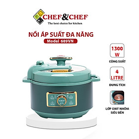 Mua Nồi Áp Suất Đa Năng CHEF&CHEF 689VN sở hữu 6 chức năng và có thể thay thế được các thiết bị khác trong gia đình - Hàng Chính Hãng