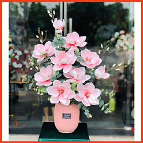 Bình hoa mộc lan cao cấp hoa lụa đẹp trang trí phòng khách sang trọng, quà tặng khai trương, khánh thành, quà tặng cô giáo nhiều mẫu đẹp