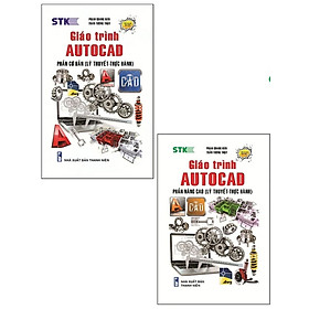 Combo giáo trình autocad phần cơ bản và giáo trình autocad phần nâng cao . - tặng sổ tay xương rồng