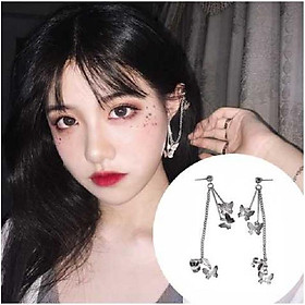 Bông tai tích hợp xỏ lỗ kẹp vành cực chất