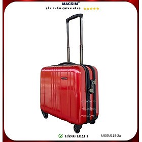 Vali cao cấp Macsim Smooire MSSM118-2a cỡ 16 inch màu đỏ,đen - Hàng loại 1