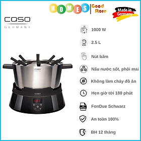 Mua Nồi Lẩu Bếp Từ CASO Induktions-FonDue Schwarz  Phong Cách Châu Âu Đủ 8 Người Dùng  Dung Tích 2.5L  Công Suất 1000W - Hàng Nhập Khẩu Đức