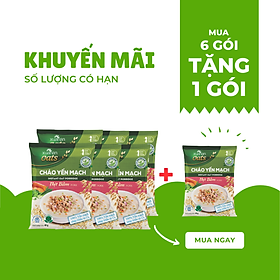 Cháo Yến Mạch Thịt Heo Bằm Xuân An Gói 40G (Mua 6 Gói Tặng Kèm 1 Gói )