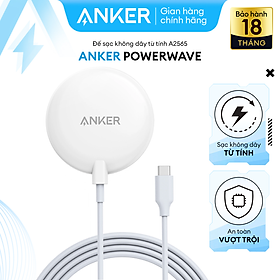 Đế sạc không dây từ tính ANKER PowerWave 7,5W - A2565 - Tương thích từ iPhone 12 trở lên.