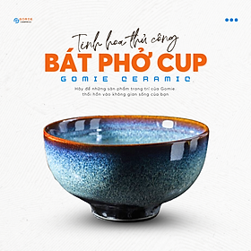 Mua Bát Phở Cup Men Xanh Hoả Biến 17x9.5cm - Bát Phở Gốm Sứ Cao Cấp - Bát Phở Gốm Sứ Bát Tràng Hàng Cao Cấp