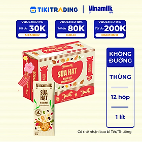 Thùng 24 hộp sữa 9 loại hạt không đường Vinamilk Super Nut 180ml