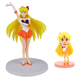 Bộ 02 mô hình thủy thủ mặt trăng - Sailor Venus (Vàng)