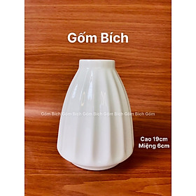Mua Bình Hoa Lọ Hoa Trắng Dáng Phi Thuyền Gốm Sứ Bát Tràng