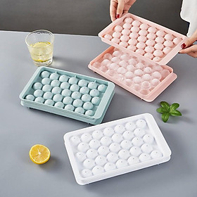 Mua Khay đá tròn tủ lạnh 33 viên  khuôn làm đá có nắp đậy thông minh hình bi