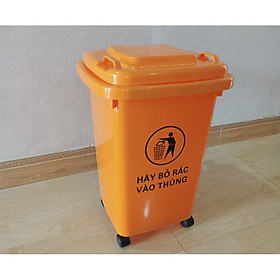 Thùng rác nhựa HDPE 60 lít - 04 bánh xe