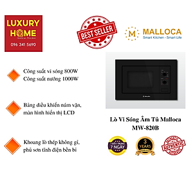 Mua (Hàng Chính Hãng) Lò Vi Sóng Âm Tủ Malloca MW-820B - 5 Mức Công Suất Vi Sóng - Dung Tích 20L