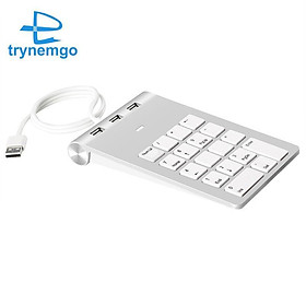 Bàn Phím Số Mini 18 Phím Với 3 Cổng Usb Cho Laptop / Pc