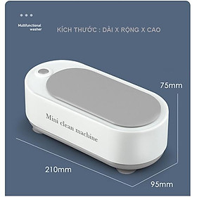 Mua Máy rửa vệ sinh kính  đồng hồ  trang sức đa năng 3 in 1- Hộp tẩy rửa làm sạch bằng sóng siêu âm chạy pin dùng sạc