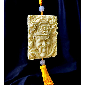 Mua Dây treo phong thủy Quan công bằng Hạt Tagua (hạt cây dừa ngà –Ivory Palm) - MV01