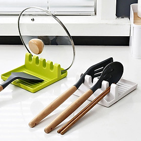 Mua Giá đỡ nắp nồi khay gác giữ nắp nồi xoong dao thớt dụng cụ đũa bếp muôi muỗng múc canh ráo dầu và nước dễ dàng vệ sinh + Tặng kèm móc treo