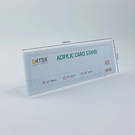 Biển chức danh, Bảng tên để bàn, Kệ mica chức vụ 1 mặt Enter A02 240x75mm trung (20)