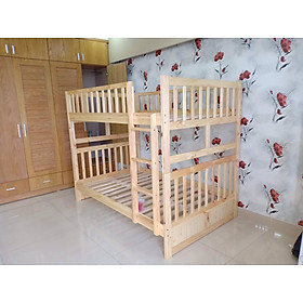 Mua Giường tầng gỗ Asaka - size cả 2 tầng 1m2x2m - Tự Nhiên