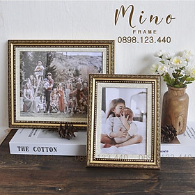 Khung Ảnh Gỗ 5 / 6 / 7 / 10 Trang Trí Phòng Khách, Phòng Ngủ Mino Frame KH09