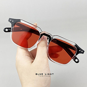 Kính Râm, Kính Nam Nam Nữ Mắt Vuông Màu Xanh Dương, Đỏ Vàng Hàn Quốc - BLUE LIGHT SHOP