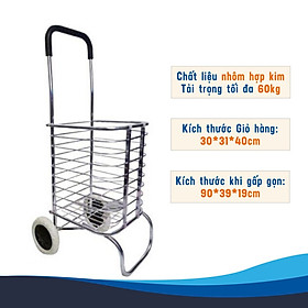 Mua Xe Kéo Đi Chợ  Xe kéo đi Siêu Thị  Đi Chợ Gấp Gọn Có Giỏ Hàng Siêu Đẹp  tiện lợi