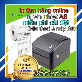 Máy in mã vạch nhiệt Xprinter XP 420B - Kết nối USB+LAN - ứng dụng thương mại điện tử, in tem, nhãn siêu thị, tạp hóa - Hàng chính hãng