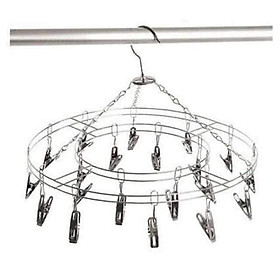 Mua Móc Dù Tròn Inox Kẹp Quần Áo - Móc Phơi Đồ Trẻ Em Inox Kiểu Tròn 20 Kẹp