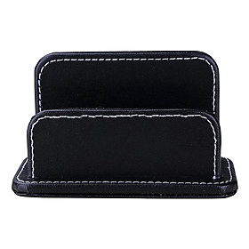 Leather Name Card Holder Office Business Card Display Stand