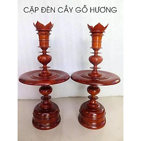 Mua Cặp đèn cầy gỗ Hương cao 50cm