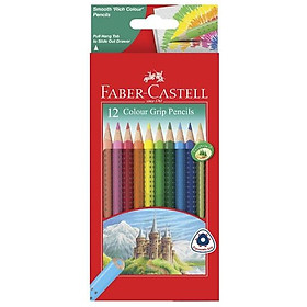 Faber-Castell-116252-Chì Màu Grip - 12 Màu Dài